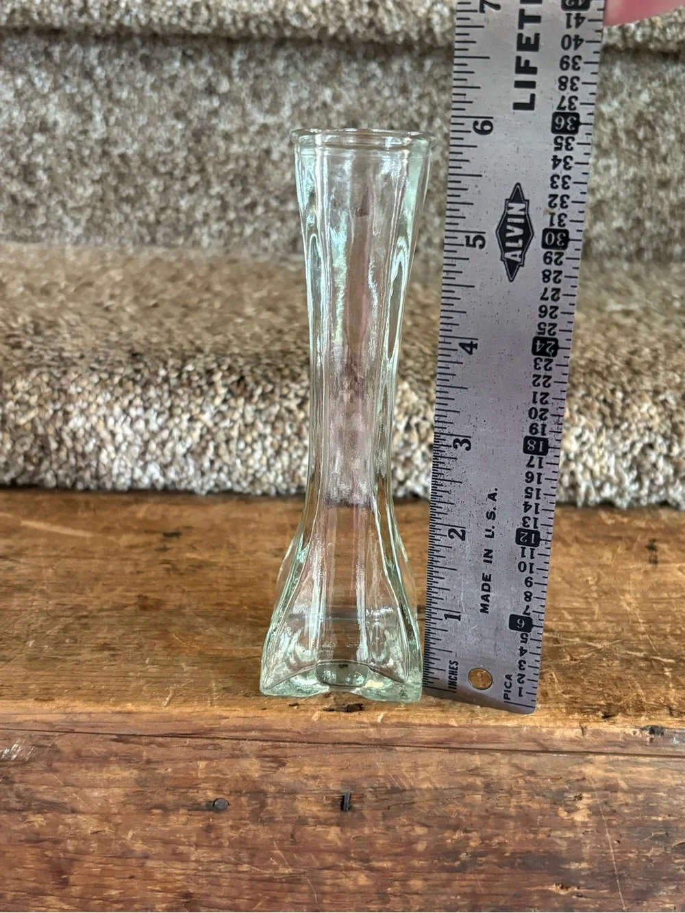 Clear Glass Bud Vase - Elegant Tapered Design